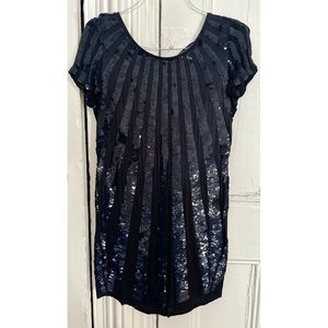 French Connection Navy Sequined Mini Dress